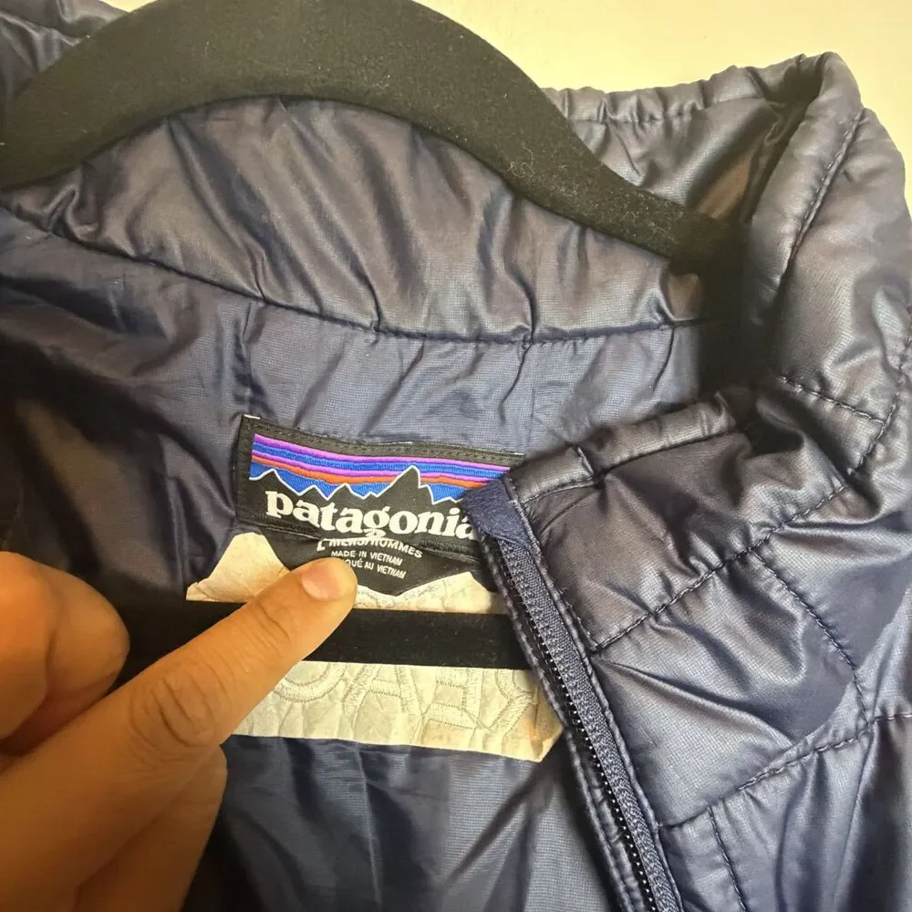 Patagonia Reach Nano Blue Zip Up Vest Size L Men